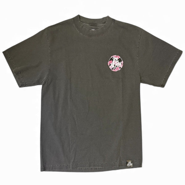 808ALLDAY Premium Max Heavyweight Charcoal Plumeria Tee