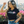 808ALLDAY Women's Black/Pink Floral Circle Tag Crop Top