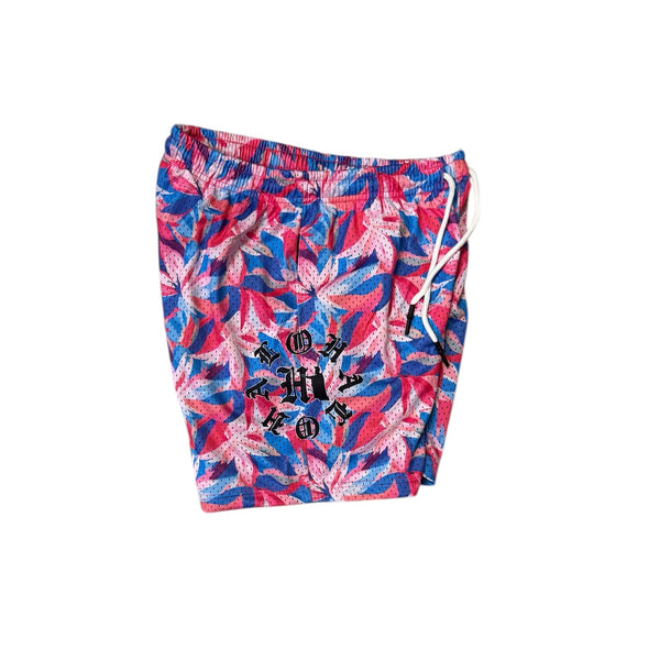 808ALLDAY Pink Aloha OE Mesh Shorts