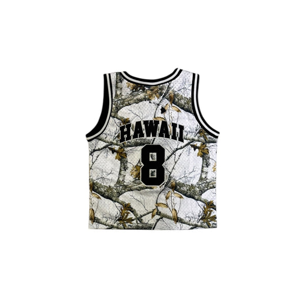 808ALLDAY Toddler/Youth White Real Tree Basketball Jersey