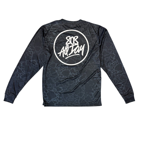 808ALLDAY Black/Grey Camo Circle Tag Dri Fit Performance L/S