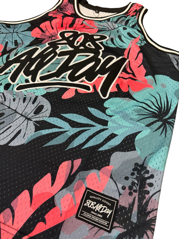 808ALLDAY Pink Floral All Day Basketball Jersey