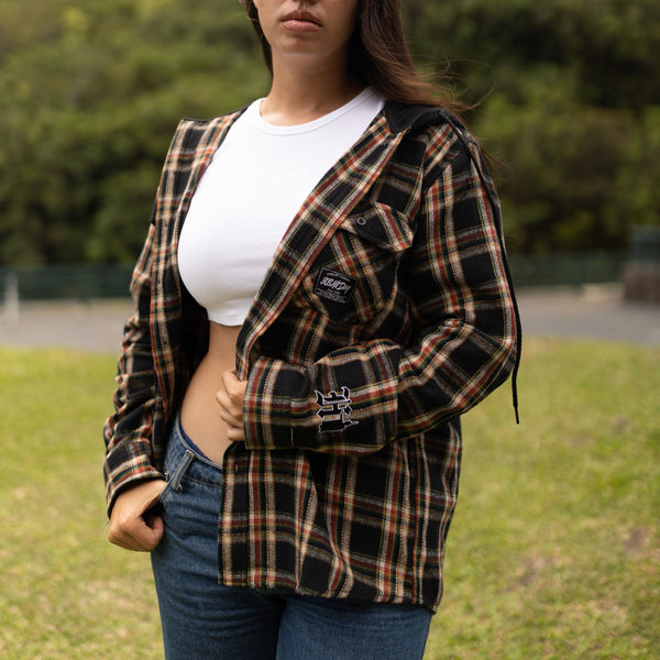 808ALLDAY Rasta Hooded Flannel