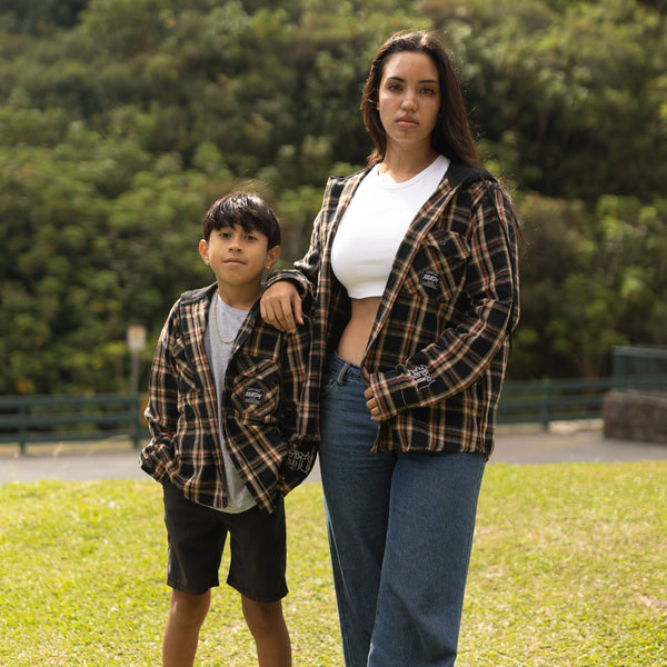 808ALLDAY Toddler/Youth Rasta Hooded Flannel