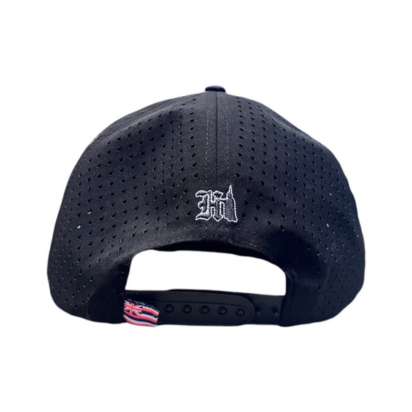 808ALLDAY Water Tech Black Camo Flag Snapback