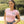 808ALLDAY Women's Quilt Tag Pink Crop Top