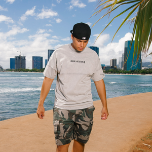 808ALLDAY S/S Heavyweight Oversized Mineral Wash Gray  Jersey Tee