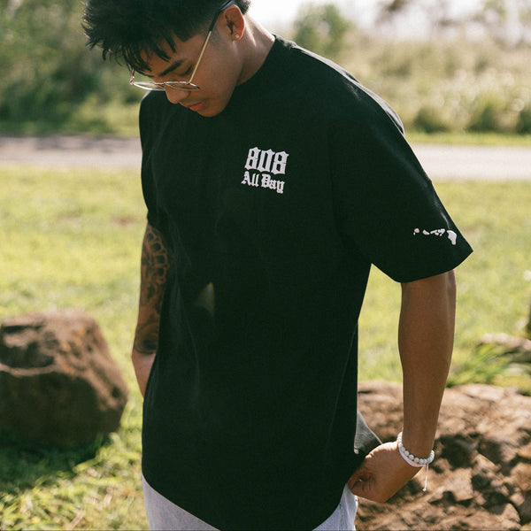 808ALLDAY Short Sleeve Heavyweight Oversized Hawaii Jersey Tee