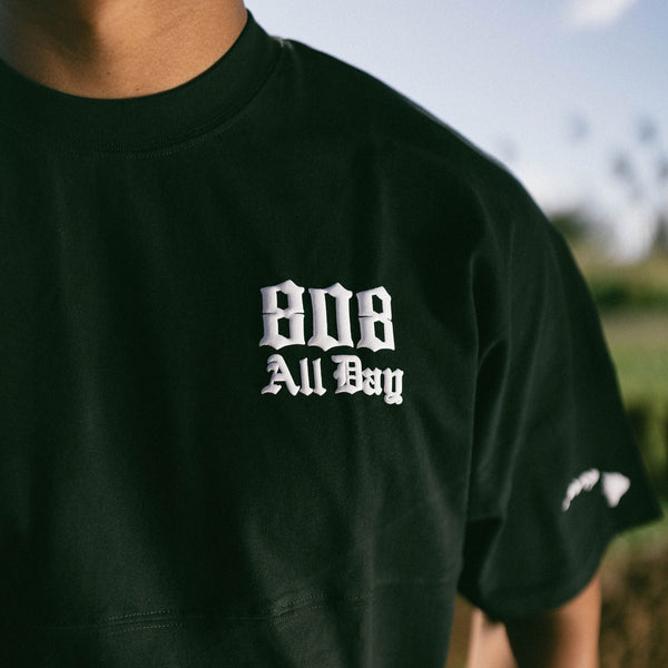 808ALLDAY Short Sleeve Heavyweight Oversized Hawaii Jersey Tee