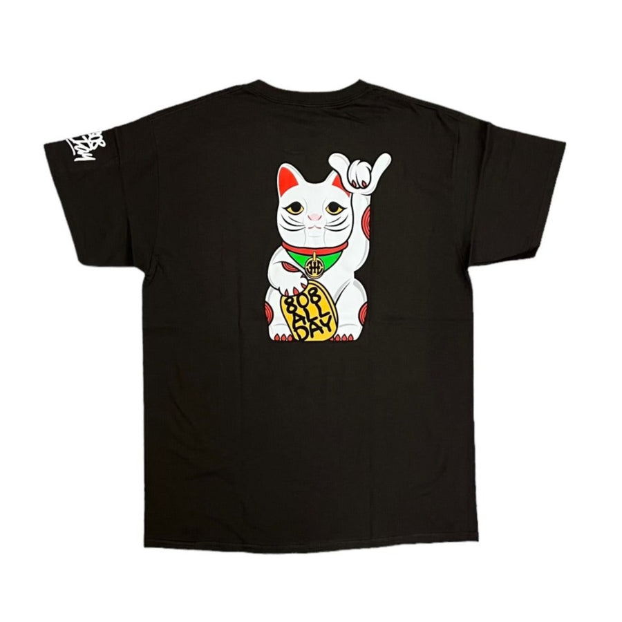 808ALLDAY Lucky Cat Brown T-Shirt