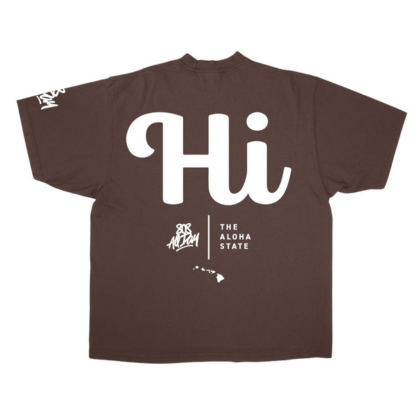 808ALLDAY Premium Max Heavyweight Aloha State Mocha Tee