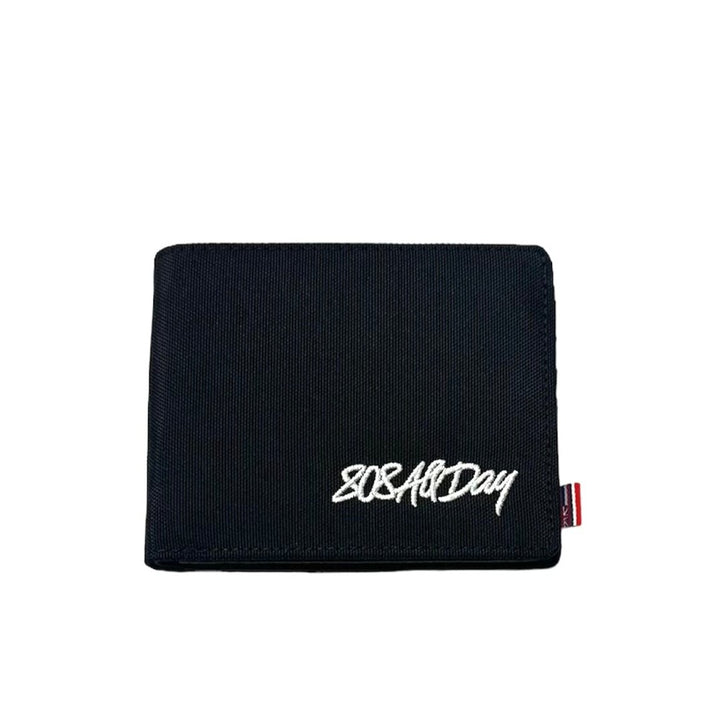 808ALLDAY Black Canvas/Pebbled Leather Inside Wallet