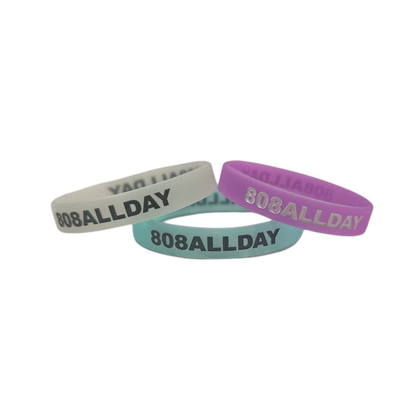 808ALLDAY Glow in the Dark Rubber Wristbands