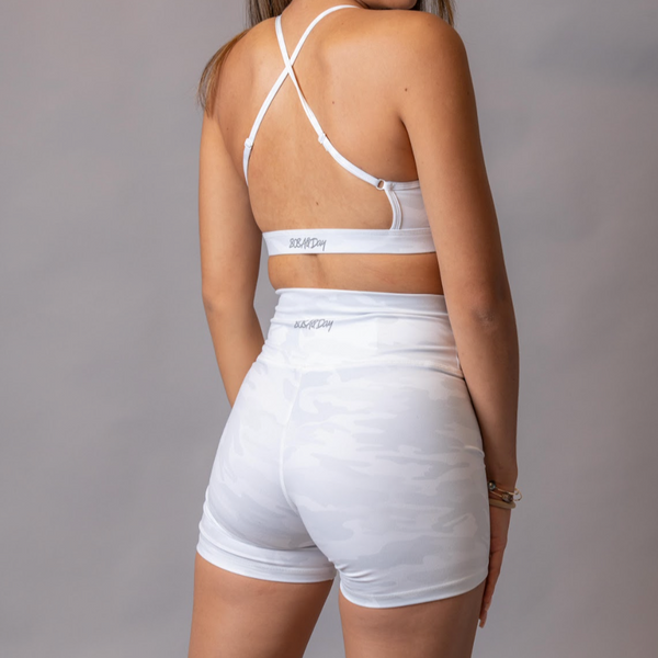 808ALLDAY Women's White Camo Biker Shorts