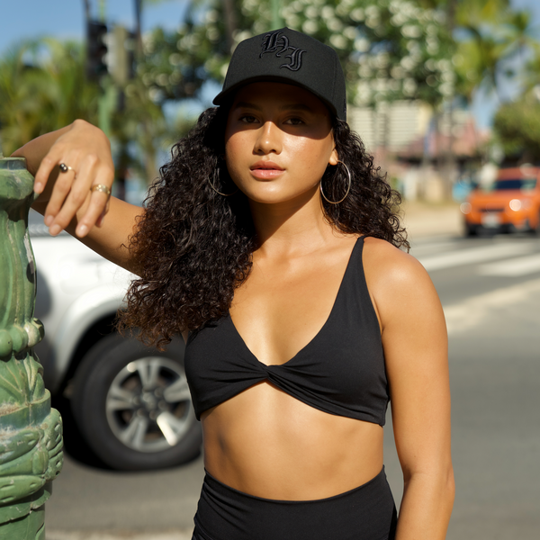 808ALLDAY Women's Black Twist Sports Bra