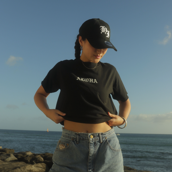 808ALLDAY Women's PRM Heavyweight Aloha OE Black Tee