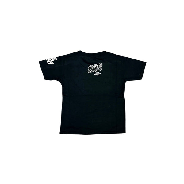 808ALLDAY Toddler/Youth Black & White Aloha Friday Tee