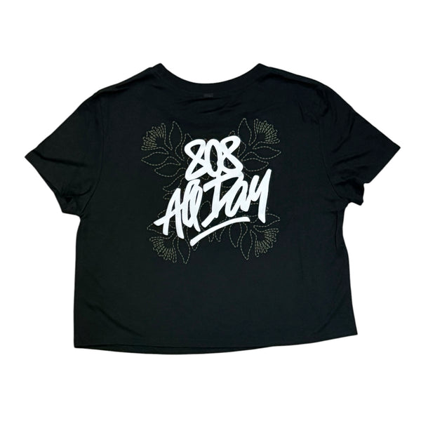 808ALLDAY Women's Quilt Black/Olive Tee