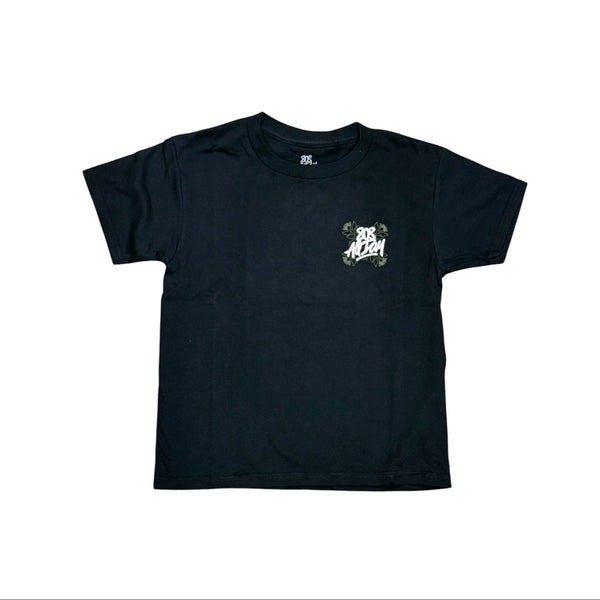 808ALLDAY Keiki Black/Olive Quilt Tee